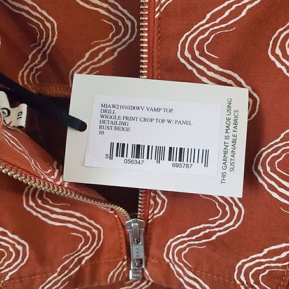 The Ragged Priest Milk It Haze Printed Crop Top Size Medium (UK 10) NWT - Picture 13 of 13